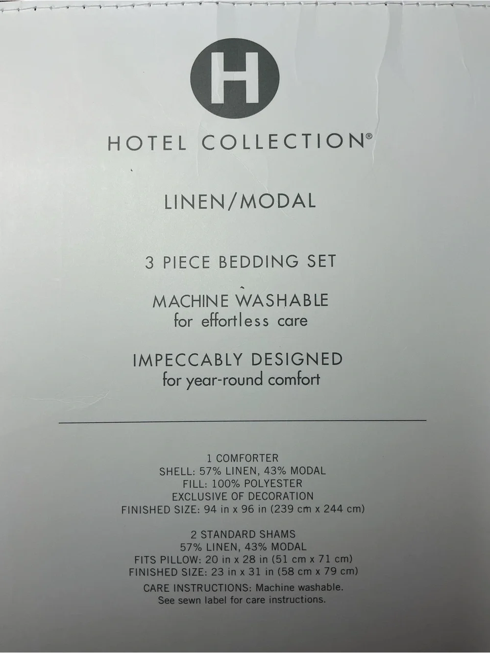 Hotel Collection Linen/Modal Blend 3-Pc. Comforter Set, Full/Queen